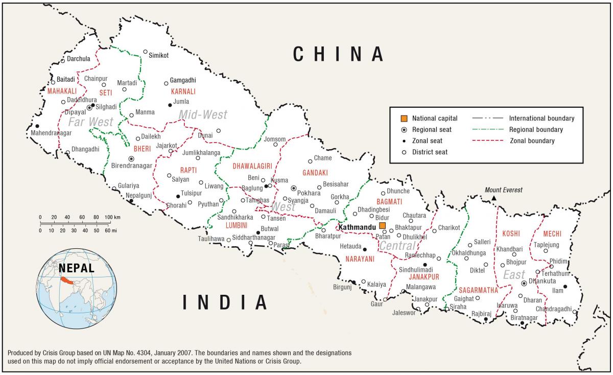 Mapa da casa do nepal