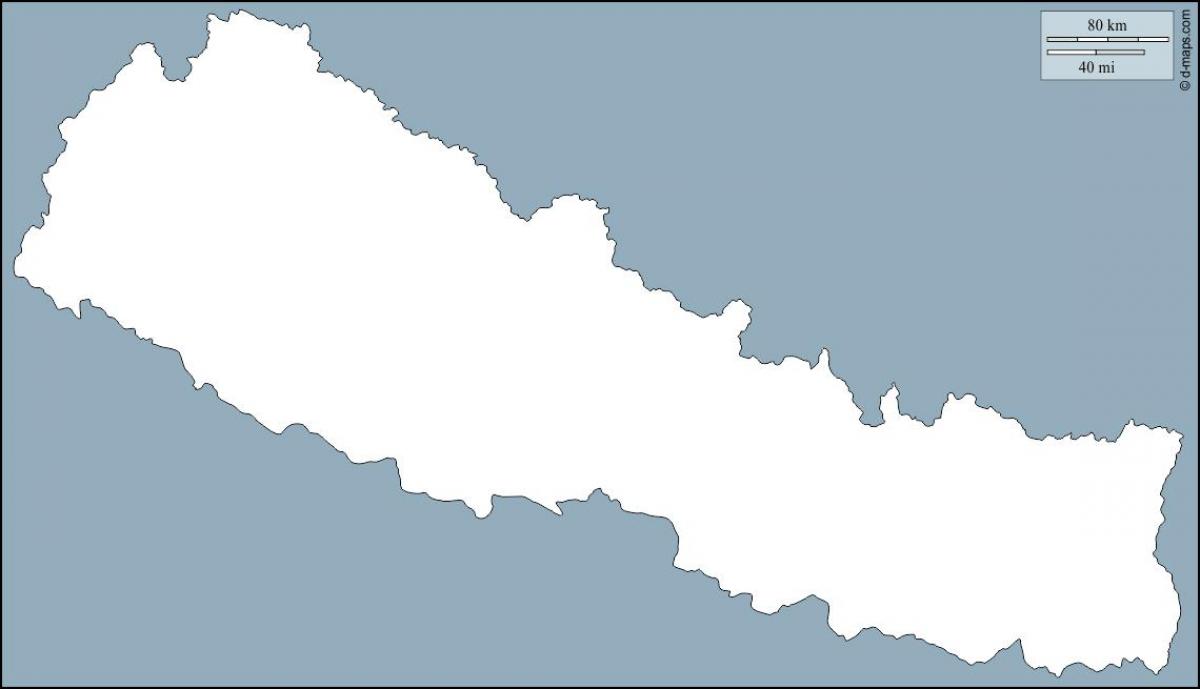 Mapa em branco nepal