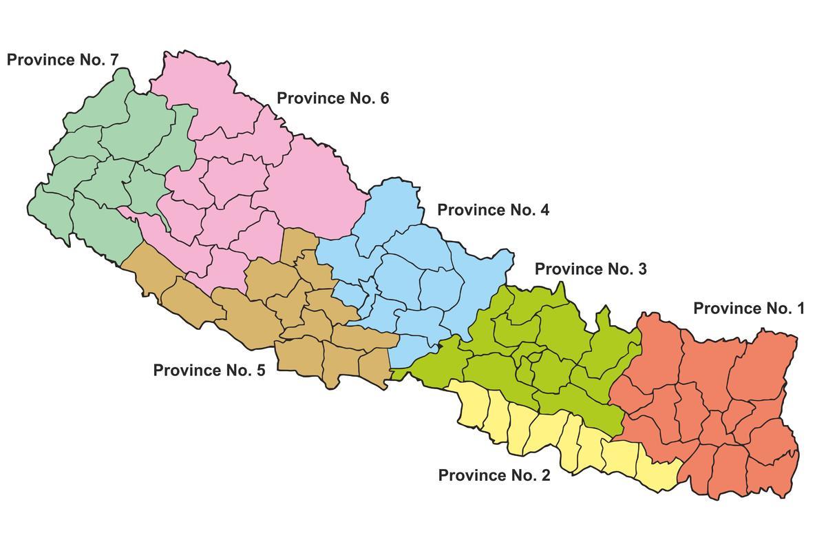 estado do mapa do nepal