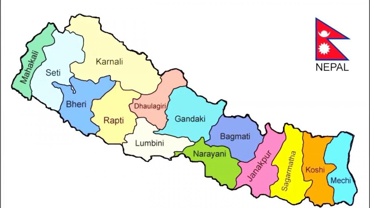 Mapa do nepal imagem