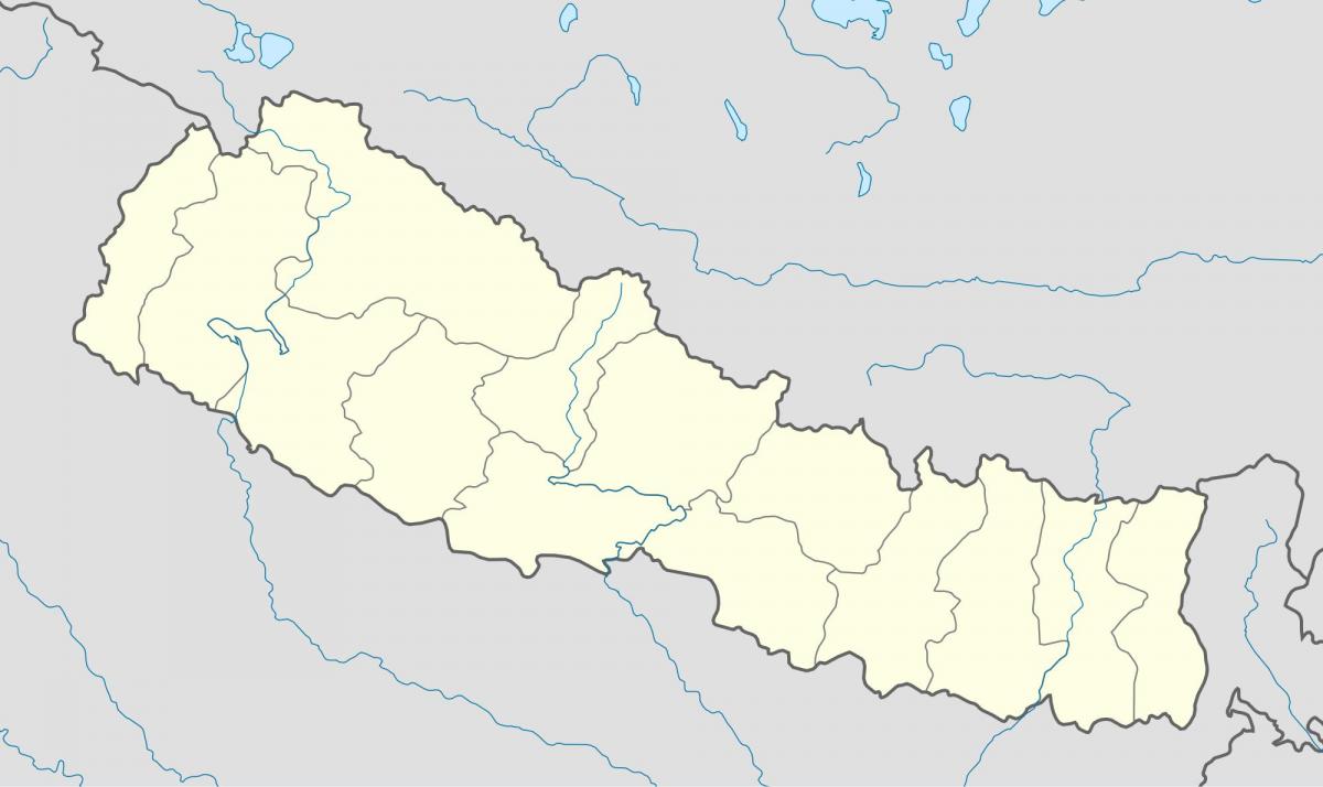 Mapa do nepal vetor