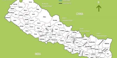 Nepal atracções turísticas mapa
