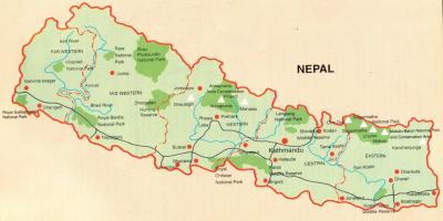 No Nepal mapa livre