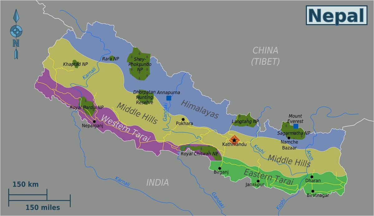 Mapa do original nepal