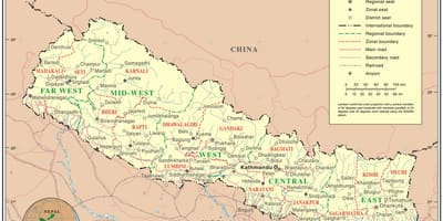 Mapa on-line do nepal