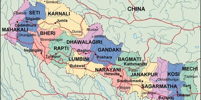Mapa digital do nepal