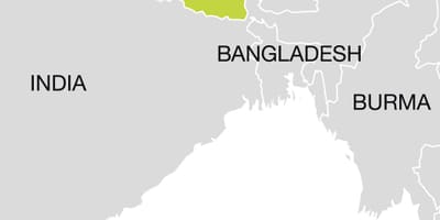 Mapa mostrando nepal