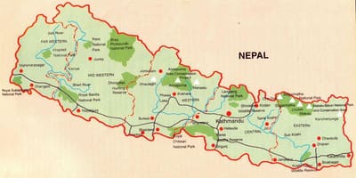 Mapa do nepal ferroviária de butwal