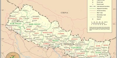 Mapa ferroviário do nepal