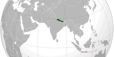Mapa da terra do nepal